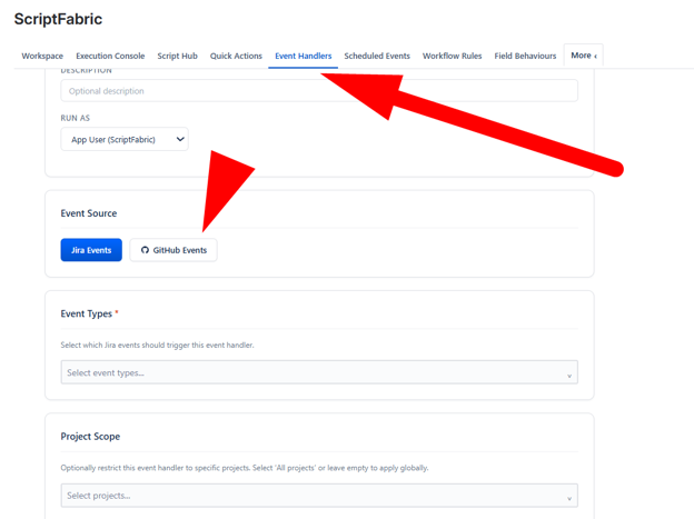 Select GitHub Events Source