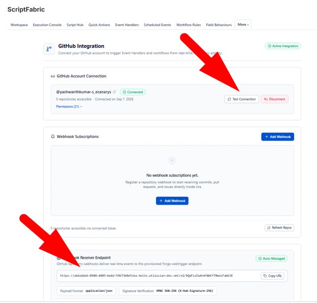 Active GitHub Connection