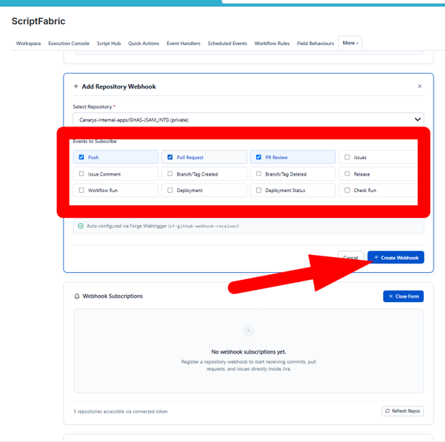 Create Webhook
